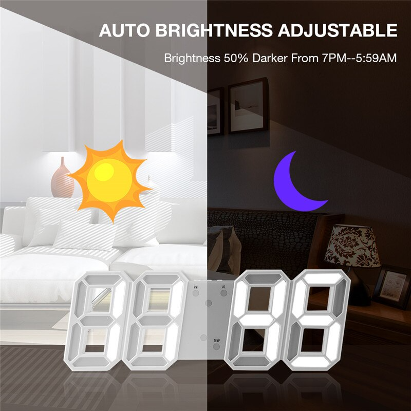 Digital 3D LED Alarm Clock